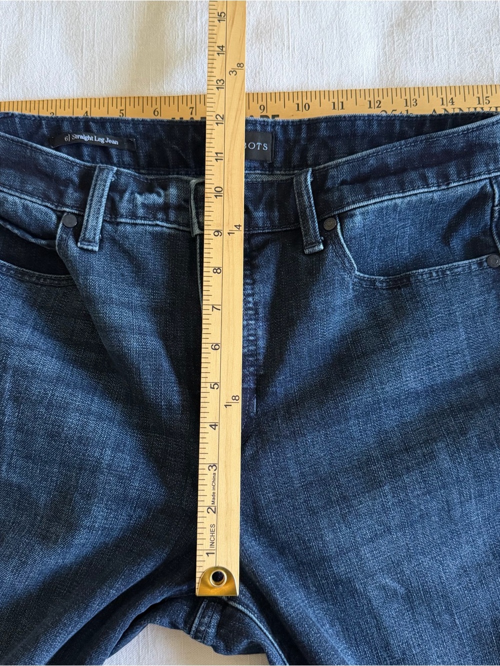 Talbots Jeans Womens 6 Blue Dark Wash Denim Mid Rise Straight Stretch Casual - Picture 6 of 7